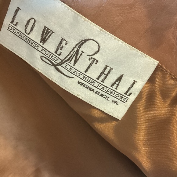 Lowenthal Vintage Leather Jacket with Faux Fur Size Medium Brown - Picture 7 of 10